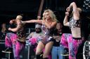 Kesha joins Renee Rapp at Coachella for rendition of Tik Tok (Andrew Milligan/PA)