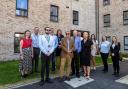 Sanctuary and Glasgow City Council staff viewing the new one, two and three bedroom apartments in Anchor Court, Yoker