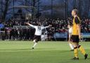 Chris Black scores one of the goals against Annan two seasons ago