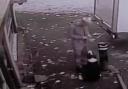 The incident was captured on CCTV outside of a shop on Montrose Street on October 10