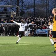 Chris Black scores one of the goals against Annan two seasons ago