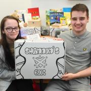 Emma and Alan with their version of Shannon's Box