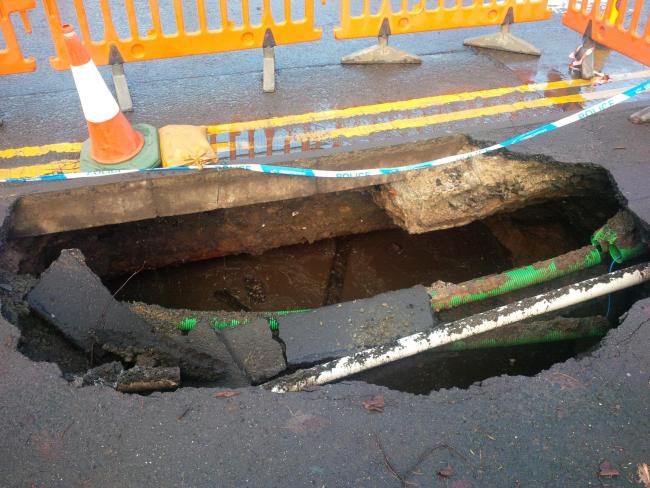 Kilbowie Road sinkhole is 62 metres deep and caused by historic mines, say council