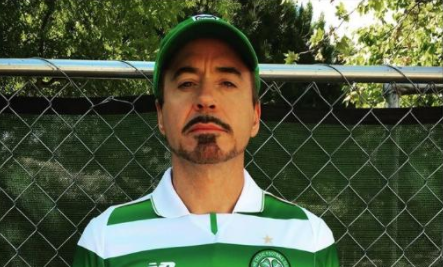 Celtic fans baffled as Hollywood star Robert Downey Jr. appears to wear Hoops strip - Clydebank Post