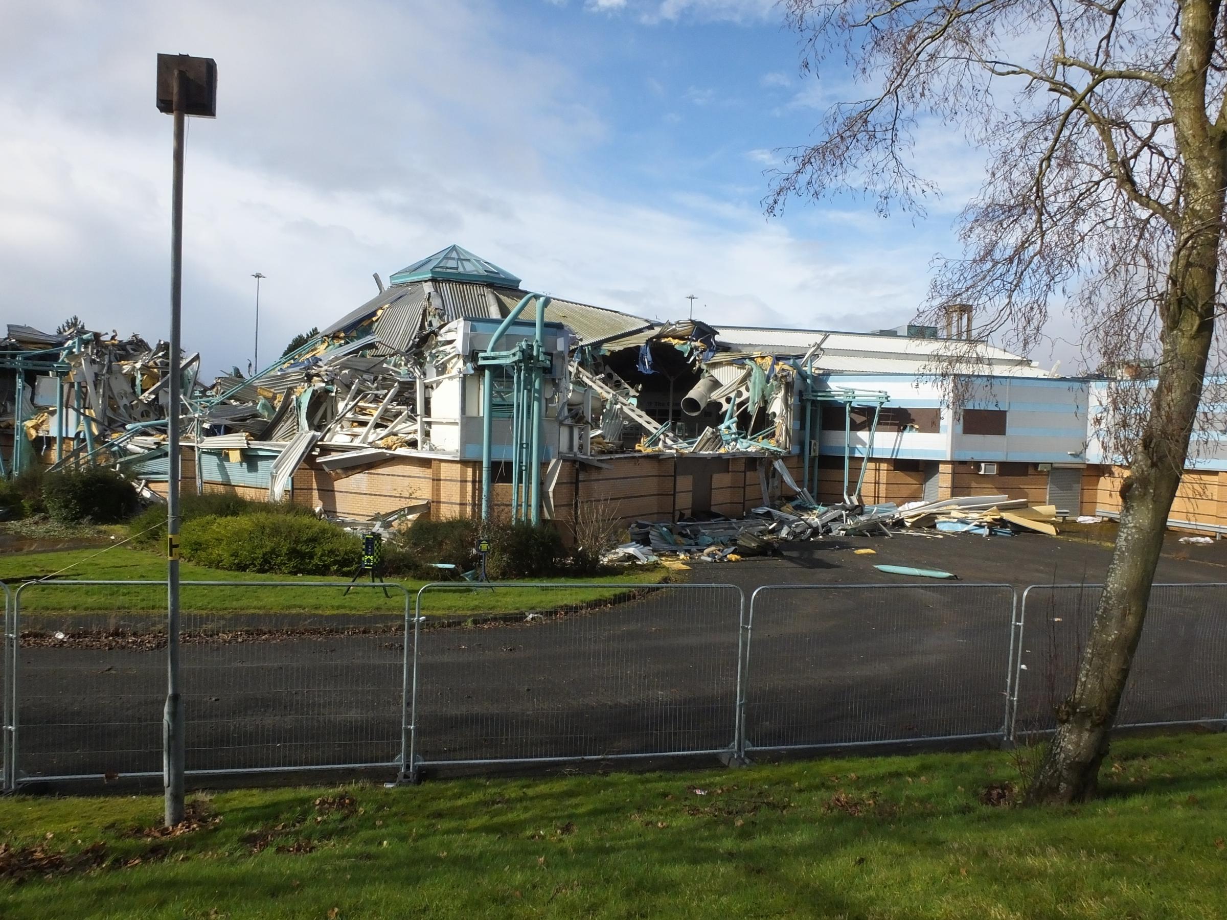 The Play Dromes demolition is continuing