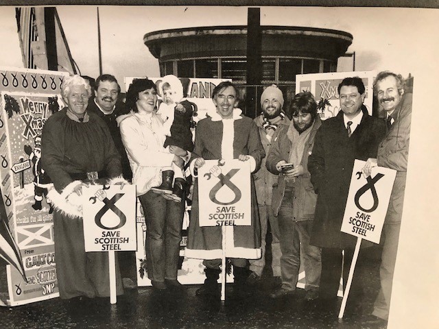 Gil Paterson, far right, campaigning with other SNP members in 1985