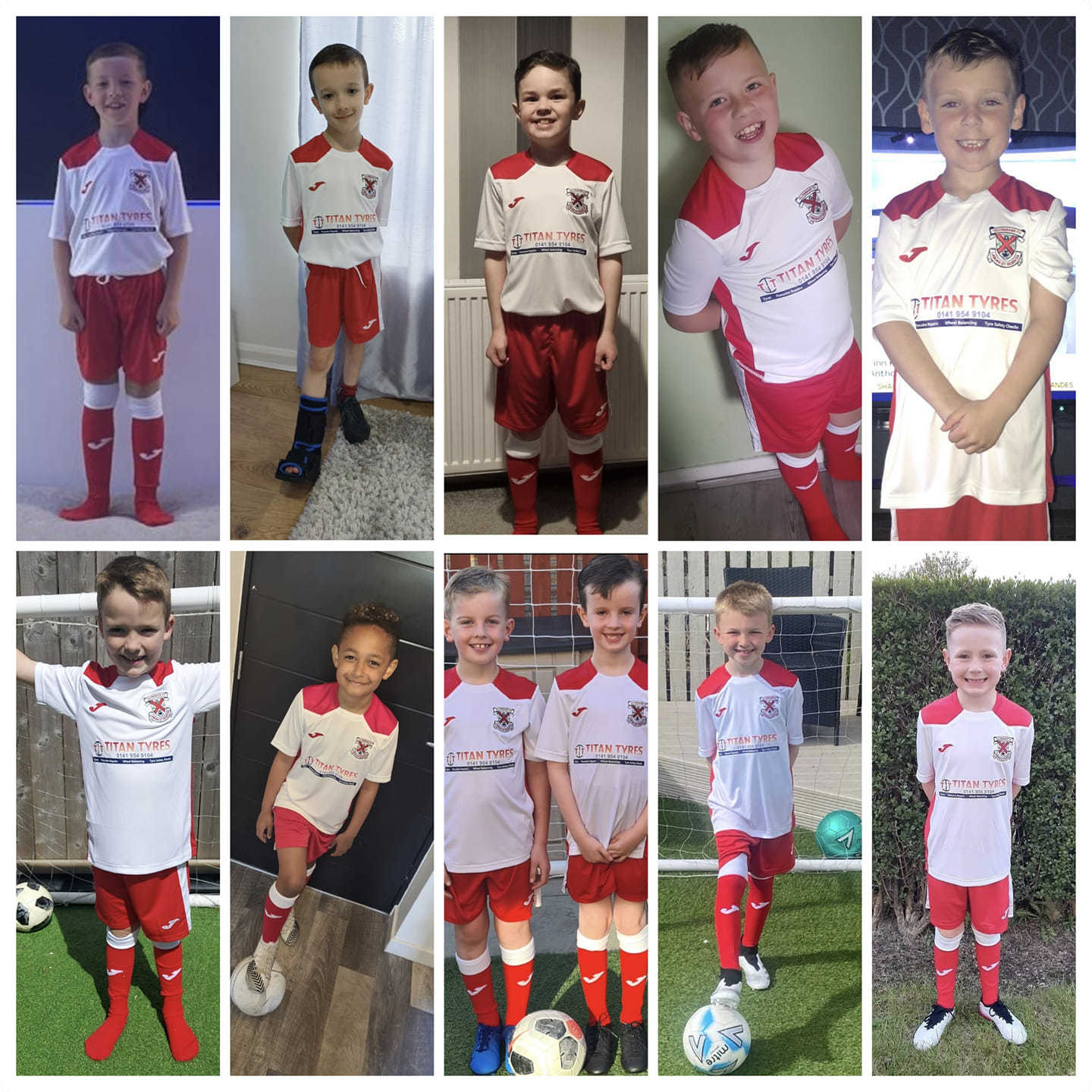 The boys in their new kit