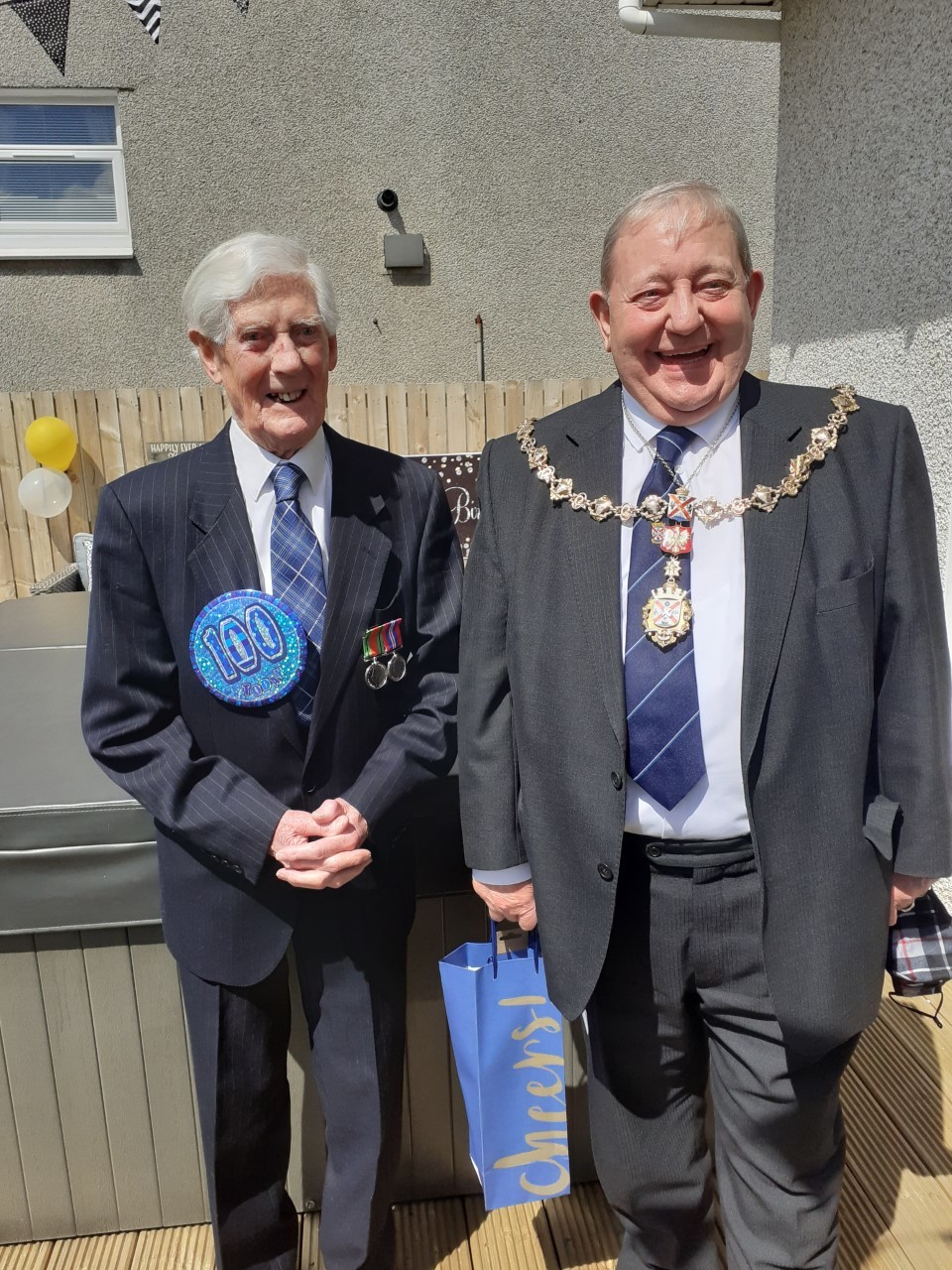 Donald with Provost William Hendrie 