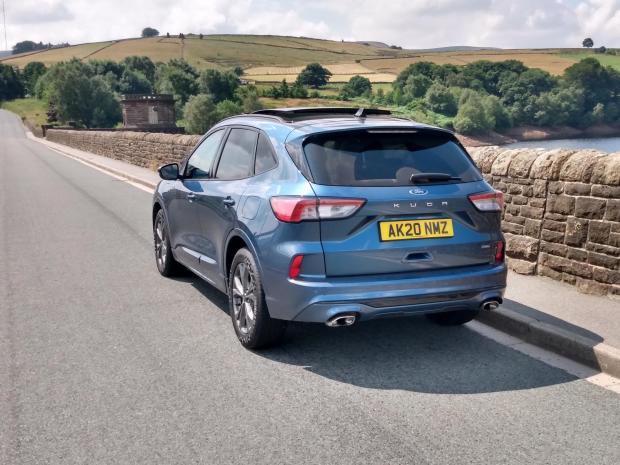 Clydebank Post: The Ford Kuga Phev pictured in West Yorkshire surroundings 