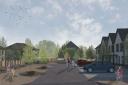 Homes approved for former Yoker Primary site. Visualisation