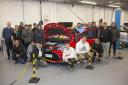The students were in Scotland to learn about electric vehicle technology