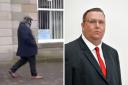 Disgraced Councillor Craig Edward leaving Dumbarton Sheriff Court on Wednesday, February 14