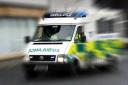 Motorcyclist rushed to hospital after crash with car
