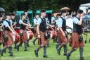 Some of the pipers who enjoyed taking part in the event last year