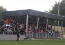 Clydebank fans at Holm Park on the opening day against Benburb
