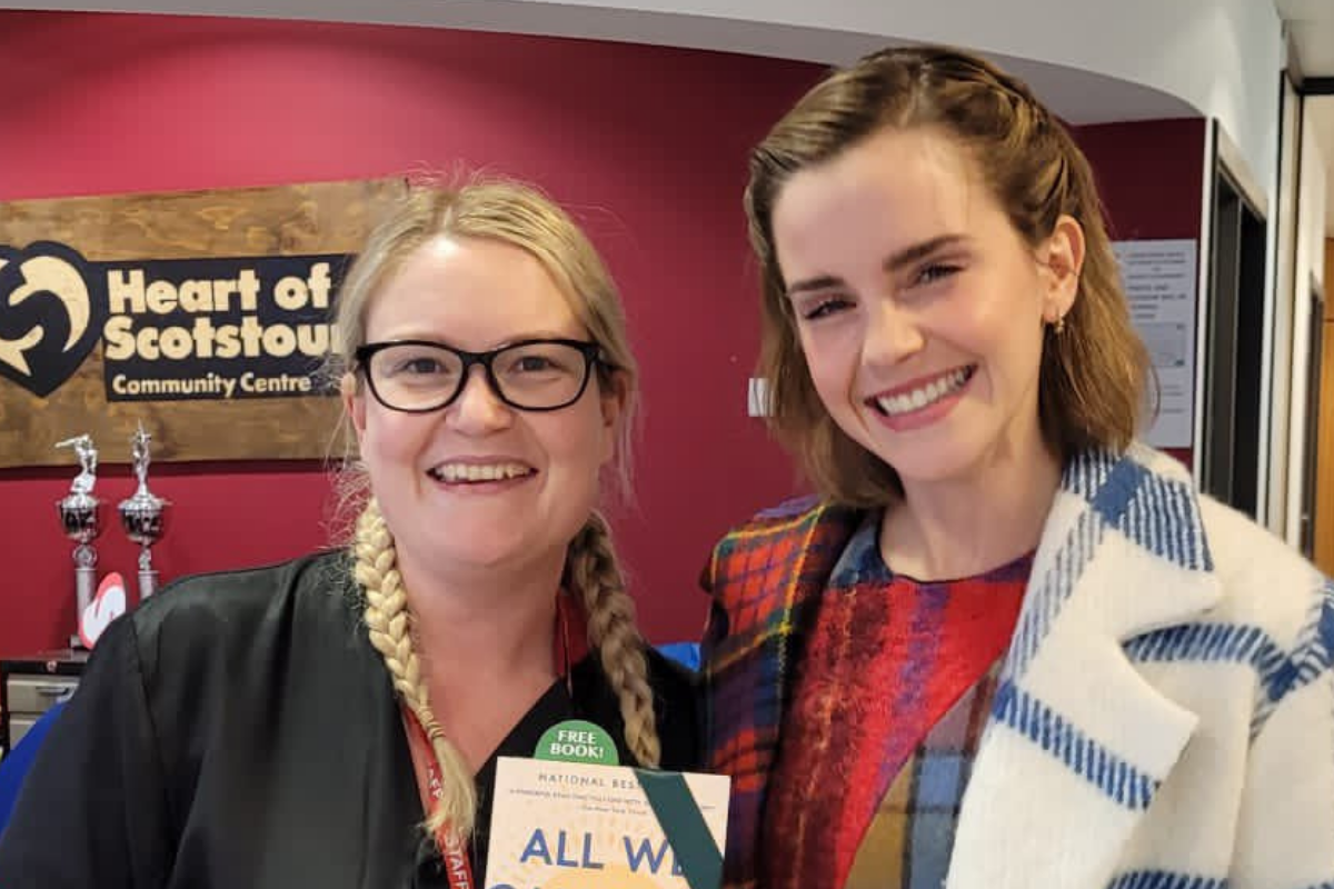 Harry Potter star Emma Watson visits Heart of Scotstoun community centre