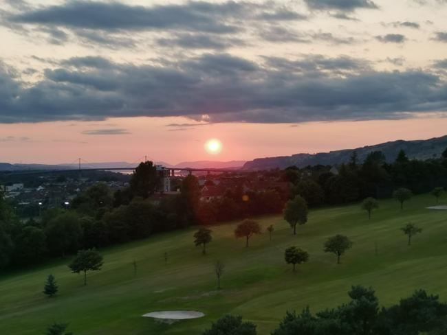 Picture of the week: Burning sunset seen from Dalmuir golf course