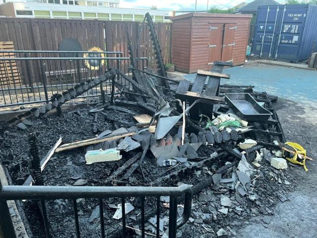 Clydebank Post: Firefighters remained at the scene for nearly two hours on Saturday.
