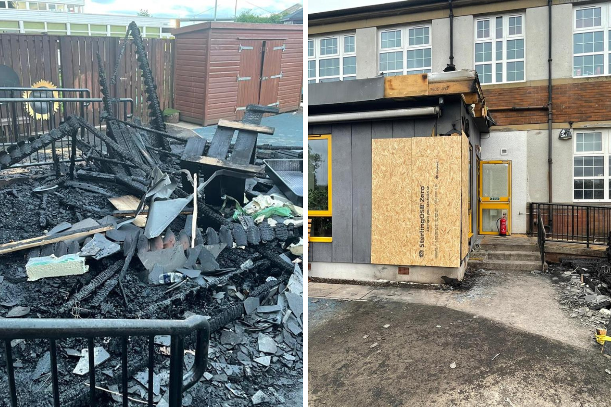 Gavinburn Early Learning Centre: Fire images show shocking scale of play hut damage