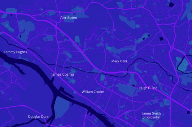 Clydebank Post: Notable people interactive map in and around Clydebank (Mapbox/ Topi Tjukanov)