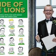 Author and genealogist Derek Niven and right, the cover of his book Pride of the Lions
