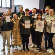 Women in different charities in Drumchapel marched to celebrate International Women's Day