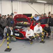 The students were in Scotland to learn about electric vehicle technology