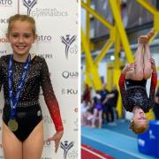 Lucy Mills is over the moon to win a medal at the Scottish Tumble championships