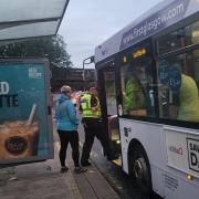 Community Officers from Drumchapel and Partick manned bus stops and buses