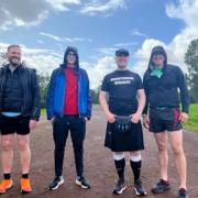 [Left to right]: David Clark, Frazer Johnstone, Jay Cruz-Semple, and Steve Koepplinger who are members of the newly-formed Knightswood Harriers