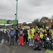 Members of Enable cleaned up litter from Drumchapel Park