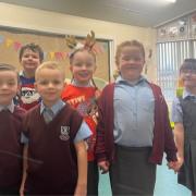 [Left to right] Jacob McEwan, Fraser Campbell, Andrew Grieves, Isla Jamieson, Lola Adair, and Alex McIntyre