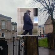 Councillor Craig Edward leaves Dumbarton Sheriff Court (left) after pleading guilty to three sexual offences, including while at councillor at West Dunbartonshire Council, right