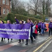 Several charities in Drumchapel marched in support of International Women's Day