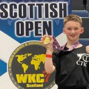 Tyler-James Cervenka-Semple at the World Karate & Kickboxing Scottish Open on April 27