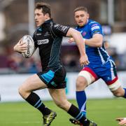 04/03/17 GUINNESS PRO 12  GLASGOW WARRIORS V NEWPORT GWENT DRAGONS (47-17)  SCOTSTOUN - GLASGOW  Glasgow Warriors' Mark Bennett in action