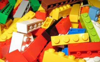 Lego bricks stock image