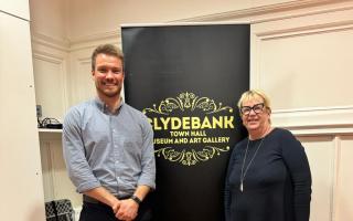Adam Hawksbee, interim chair for the new high-powered Towns Unit  along with Liz Connelly, principal of West College Scotland, who will chair the Clydebank's Town Board