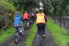Members of the Clackmannan Development Trust took on a cycling session
